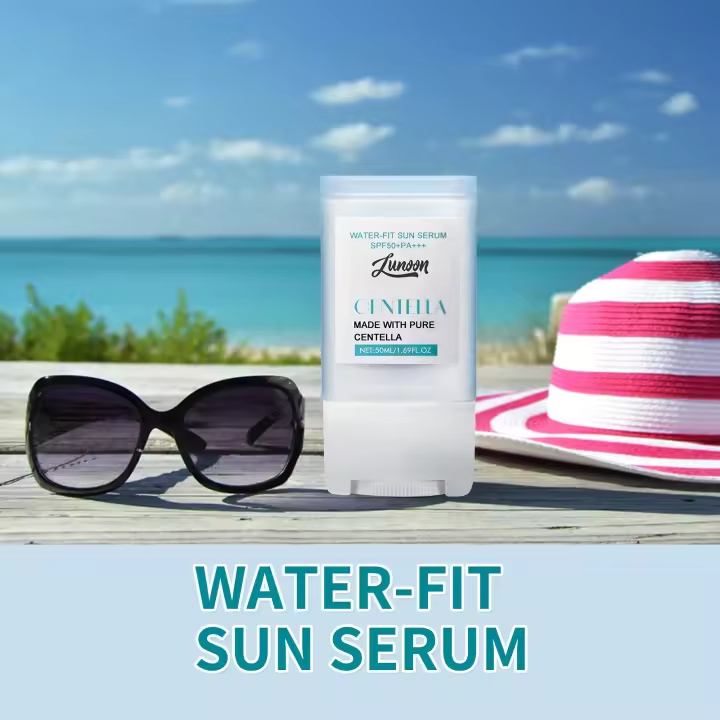 Water-Fit Sun Serum SPF50+ PA+++ Protector solar en barra 50 g - Extracto de centella Hidratante impermeable y protección UV para rostro y cuerpo - 1