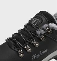 Zapatos de Senderismo Invierno para Hombres Botas Cálidas Exteriores para Acampar Antichoque Zapatillas de Escalada con Cordones - details 6