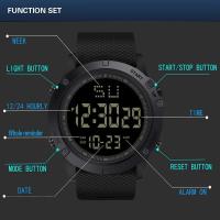 Reloj electrónico deportivo multifunción para hombre, deportivo militar, resistente al agua, luminoso, LED, Digital, con esfera grande, para estudiantes - details 6