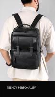 Mochila de Negocios de Cuero Minimalista Impermeable, Resistente al Desgaste, Tamaño 40x28x18cm para Viajes de Negocios y Commuting - details 15