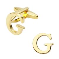 Gemelos de latón pulido a mano para hombre, joyería de alta calidad, chapado en oro, A-Z, 26 letras, moderno, nuevo - details 7