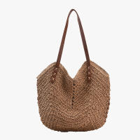Bolso de mano de paja de gran capacidad para Mujer, Bolso de hombre, informal, de viaje, de mimbre, para Playa y Verano - details 20