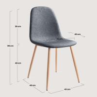 Pack de 2 sillas de Comedor, diseño nórdico con Asiento Acolchado y Respaldo ergonómico - details 20