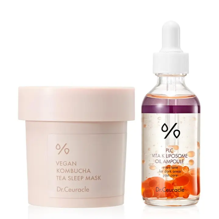 Dr.Ceuráculo |   Mascarilla para dormir con té de Kombucha vegana + ampolla de aceite de liposoma PLC Vita K - 1