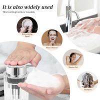 Dispensador, contenedor de iluminación de mano ES recargable, botella con bomba de jabón de plástico duradero, utilizado para baño y cocina - details 2
