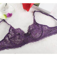 Women transparent lace underwire push up bra sexy underwear bras bralette lingerie intimates - details 7
