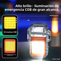 Encendedor Eléctrico USB C Recargable Sin Llama, Antiviento, Carga Transparente, Iluminación Impermeable a Prueba de Viento Encendedor de Reloj de Cuarzo - details 3