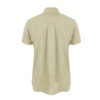 Camisa clásica de manga corta para hombre, camisa informal de Color sólido para vacaciones de verano - details 1