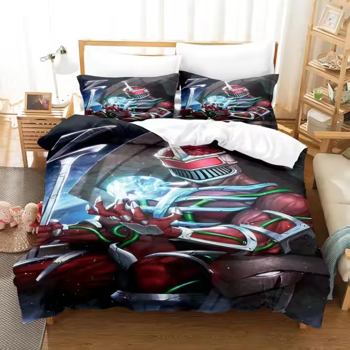 Mighty Morphin-Juego de cama individual, doble, tamaño Queen y King, funda nórdica para dormitorio de niños y adultos, estampado 3D de Anime 2024 - 1