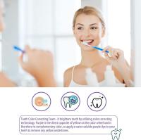 Pasta de dientes morada para blanquear los dientes, pasta de dientes blanqueadora morada para adultos, gel quitamanchas de dientes - Blanqueador de dientes adecuado para fumar, café y eliminar piedras dentales - details 7