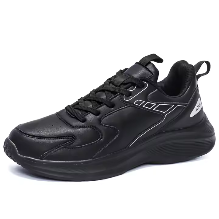 Zapatillas de cuero extragrandes, zapatillas informales de suela blanda para hombre, otoño para hombre - 1