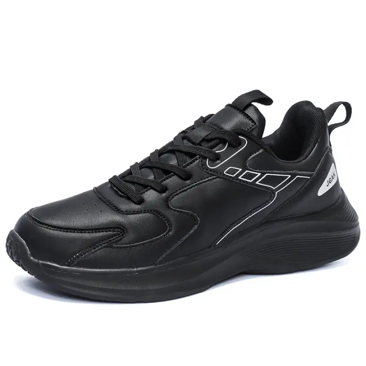 Zapatillas de cuero extragrandes, zapatillas informales de suela blanda para hombre, otoño para hombre - 1