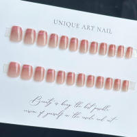 Natural irrompible para los amantes del arte de las uñas y la belleza Ojo de gato desnudo brillante, presione sobre las uñas - details 5