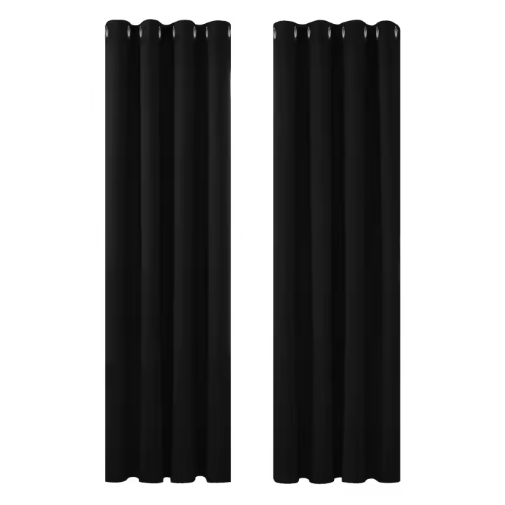 Cortinas opacas de 2 piezas para sala de estar, cortinas aislantes del frío y el calor para dormitorio con pestañas gris claro - 1