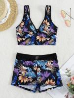 Conjunto de bikini de cintura alta para mujer, traje de baño sexy con estampado floral, traje de baño de playa, 2023 - details 3