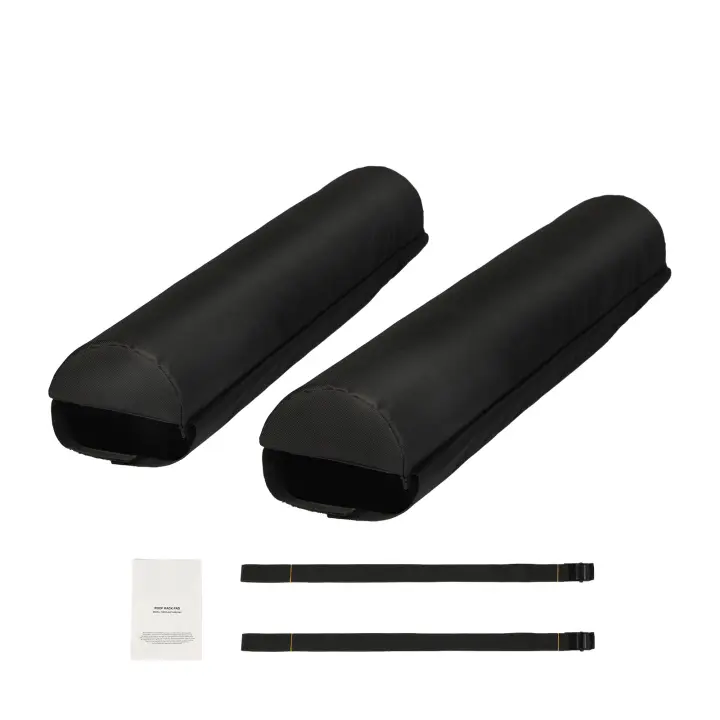 SucceBuy Almohadillas suaves para portaequipajes, universales de 28 pulgadas para varias barras transversales, capacidad de 88 libras, 2 correas y velcros para kayaks, canoas, tablas de snowboard y paddle - 1