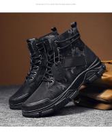 Botas de senderismo para hombre, zapatos planos informales de camuflaje para el desierto, transpirables, antideslizantes, para trabajo, otoño - details 18