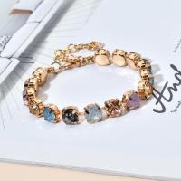 Pulsera de Tenis Ajustable con Cúbica de Arcoíris Cadena Chapada en Oro, Pulseras de Cristal - details 3