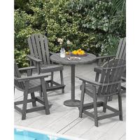 Juego de 2/4 Sillas de Jardín, Silla Apilable Terreza Exterior de Tela con Marco de Metal, Sillón de Comedor con Reposabrazos y Respaldo Alto, Carga 150kg, 56 x 70 x 84 cm (4, Gris) - details 13