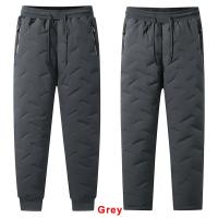 Pantalones de algodón de invierno para hombre, pantalones informales impermeables con bolsillo con cremallera, pantalones cálidos de lana gruesa, pantalones de esquí para correr al aire libre a prueba de frío 7XL - details 9