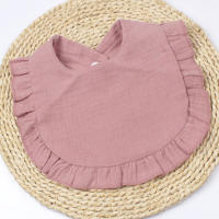 Babero de gasa para niños y niñas, algodón puro, color caramelo, cómodo babero para Saliva, toalla de Saliva de encaje de color sólido para bebé, productos para bebé - details 21