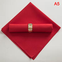 Servilletas de tela de poliéster para decoración del hogar, servilletas para restaurante, boda, fiesta, banquete, cena, 48x48cm - details 5
