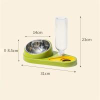 Cuenco piezas para gatos, comedero para mascotas, tazón de comida para perros y gatos, dispensador de agua, tazón doble, plato a - details 10
