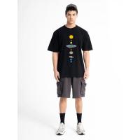 Camiseta con Estampado de Planetas del Sistema Solar para Hombre, Prenda Holgada, Manga Regular, Diseño Cósmico, Ropa de Moda, Informal, Gran Tamaño - details 9