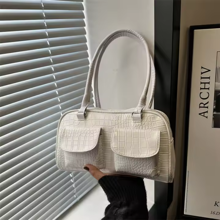 Bolso retro de alta calidad para mujer, bandolera de gran capacidad, bolso de viaje, almohada Boston, novedad de 2025 - 1