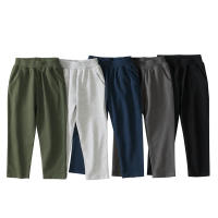 Ropa para niños otoño nuevos pantalones deportivos para niños algodón recto color sólido - details 1
