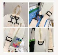 Bolso de hombro multifuncional informal con dibujos animados de Panda 3d para niños, mochila escolar, bolso cruzado con colgante de muñeco de peluche - details 8