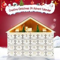 Calendario de Adviento 2024, calendario de cuenta regresiva de 24 días, madera, blanco, regalos de Navidad para niños - details 3