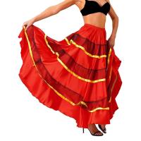 Faldas Flamenco española mujer, falda larga con volantes grandes, tre salón latino para danza del vientre, actuación de 360 - details 16