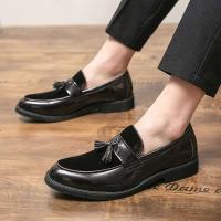 Zapatos informales puntiagudos para hombre Oxford, vestido de cuero de gamuza, superventas, moda 2025 - details 7