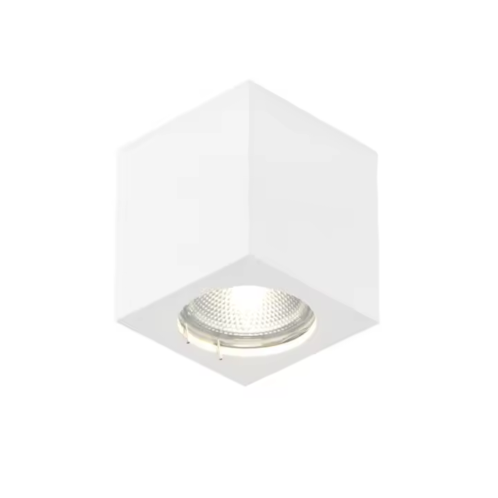 CBJKTX Foco de Superficie Blanca GU10 Foco de Superficie Cuadrado 40W Luz de Techo Moderna Pequeña de Yeso - 1