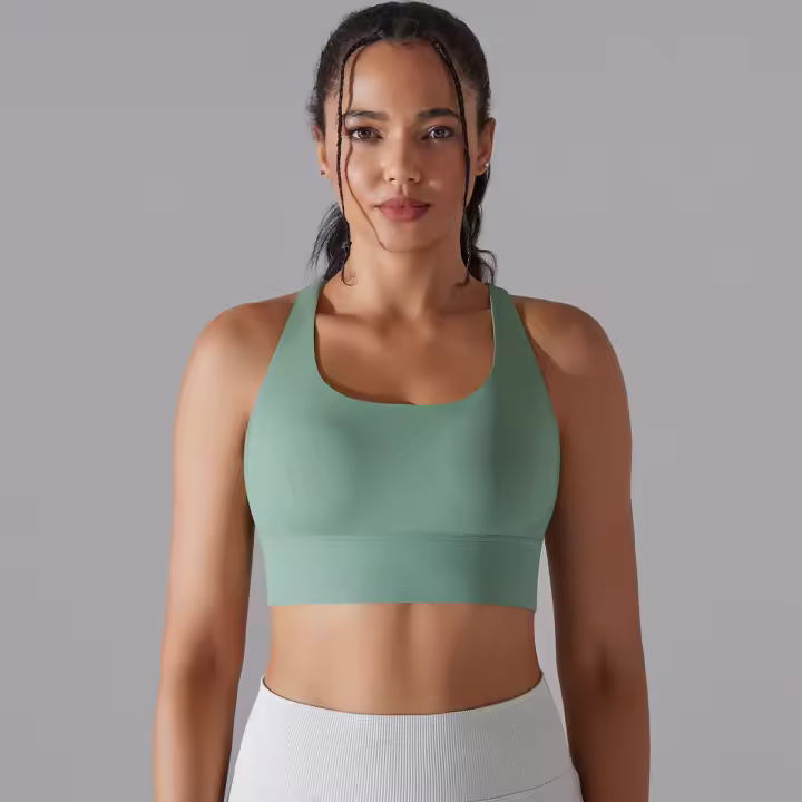 Sujetador de Yoga para Mujer A Prueba de Golpes Cómodo Correas Cruzadas Top Corto - 1