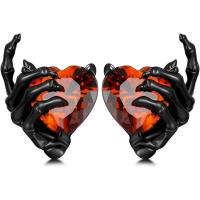Pendientes de uñas de amor de mano SMA de la serie negra de Halloween, Retro simple, nuevo diseño de producto para mujer - details 4