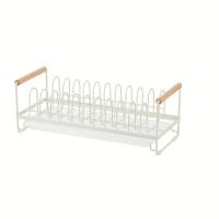 Estante para platos de estilo japonés, vajilla con mango de madera, escurridor, cesta de almacenamiento de cocina de hierro portátil, cuenco y palillos - details 7