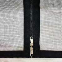 Malla de ventana blanca de varios tamaños con cremallera autoadhesiva, mosquiteras para ventanas, antimosquitos, cortina de puerta - details 6