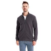 Primavera otoño cuello vertical cremallera manga larga sudadera versátil hombre deportivo color casual cardigan - details 6