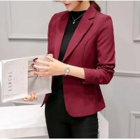 Blazer Elegante para Mujer Traje de Oficina Formal de Talla Delgada Chaqueta con Bolsillos - details 1