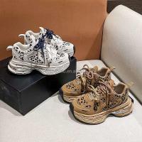 Dropshipping Logo patrón de leopardo nuevas zapatillas de deporte de moda plataforma gruesa zapatos de diseñador de estilo informal para caminar - details 1