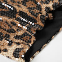 Pantalones Cortos de Lentejuelas Brillantes BUNO Mini Pantalones de Cintura Alta con Estampado de Leopardo Ropa de Calle Impactante - details 18