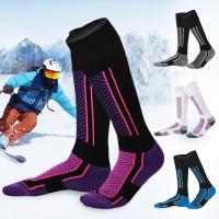 1 par de calcetines deportivos térmicos de invierno para hombres, mujeres y niños: calcetines de esquí transpirables para ciclismo al aire libre, caminar, esquiar y caminar - details 8