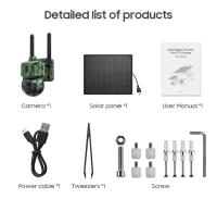 Camara de vigilancia exterior solar inteligente GPS localizador solar HD 360 grados doméstico alarma 4G vigilancia - details 12
