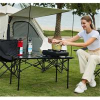Mesa plegable de exterior con bolsillo de malla, mesa metálica portátil para viajar, adecuada para camping, pesca, etc. - details 6