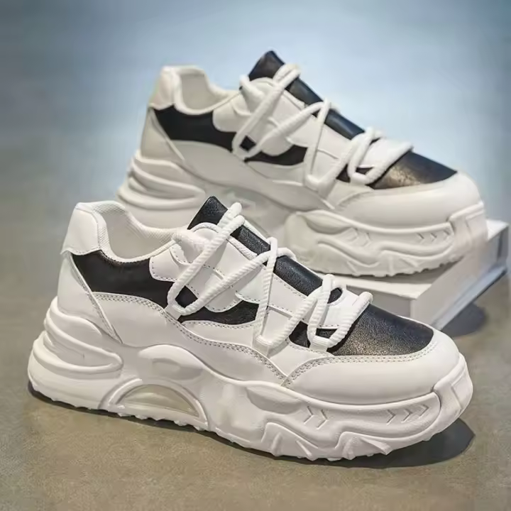 2024 nuevos zapatos casuales de suela gruesa versátiles deportivos transpirables para hombres - 1