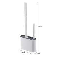 Cepillo De Inodoro Colgante Con Soporte Largo Cepillo De Limpieza De Baño Con Pincel Suave De Silicona Accesorios Ecológicos Para El Hogar - details 10