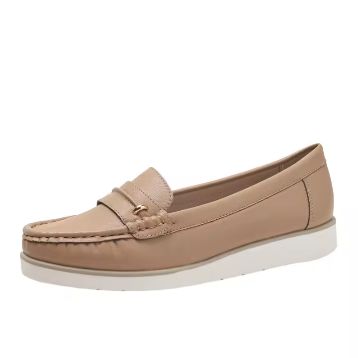 Zapatos sencillos de boca baja de un solo paso para mujer, nuevo estilo 2025, mocasines planos casuales versátiles para mujer - 1