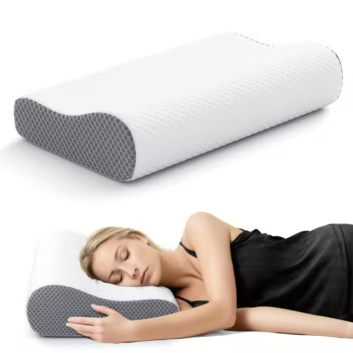 Almohada ergonómica almohada de rebote lento soporte cervical esponja de memoria almohada cervical verano - 1